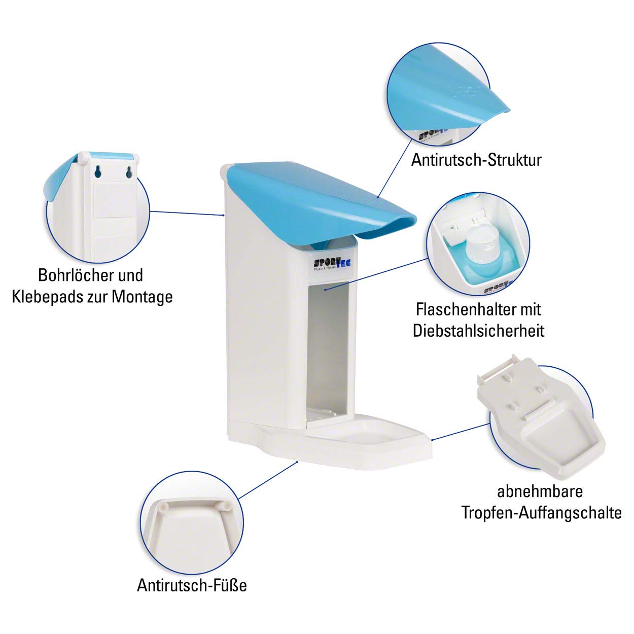 Garantire dispenser in plastica robusta