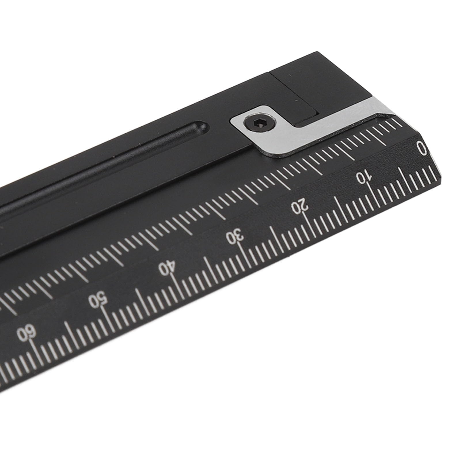 Haofy Righello Dritto in Lega di Alluminio da 25 Cm, Strumento di Misurazione Professionale per Ingegneria, Disegno e Lavorazione del Legno