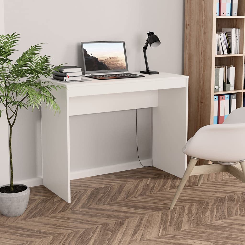 vidaXL Scrivania 90x40x72 cm, Legno ingegnerizzato, Bianco, Postazione computer, Home office, Dormitorio, Corridoio, Soggiorno & Camera, Scrivania studio, Tavolo console