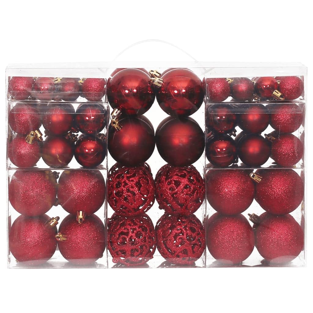 Home Outdoor OthersChristmas - Bolas de Navidad (100 unidades, 3/4/6 cm), color rojo vino