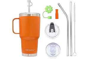 30oz Tumbler with Handle: Double-Walled Vacuum Insulation