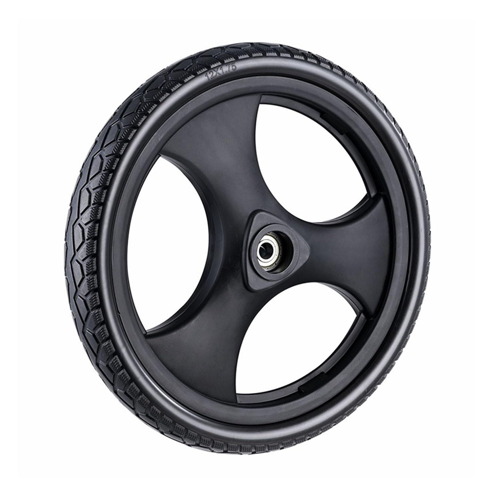 LHX Wheelchair Rear Wheel Accessories 12-inch/16-inch Solid PU Tire, Air-Free Rear Wheel, Special Wheel for Manual Wheelchair(16inch)