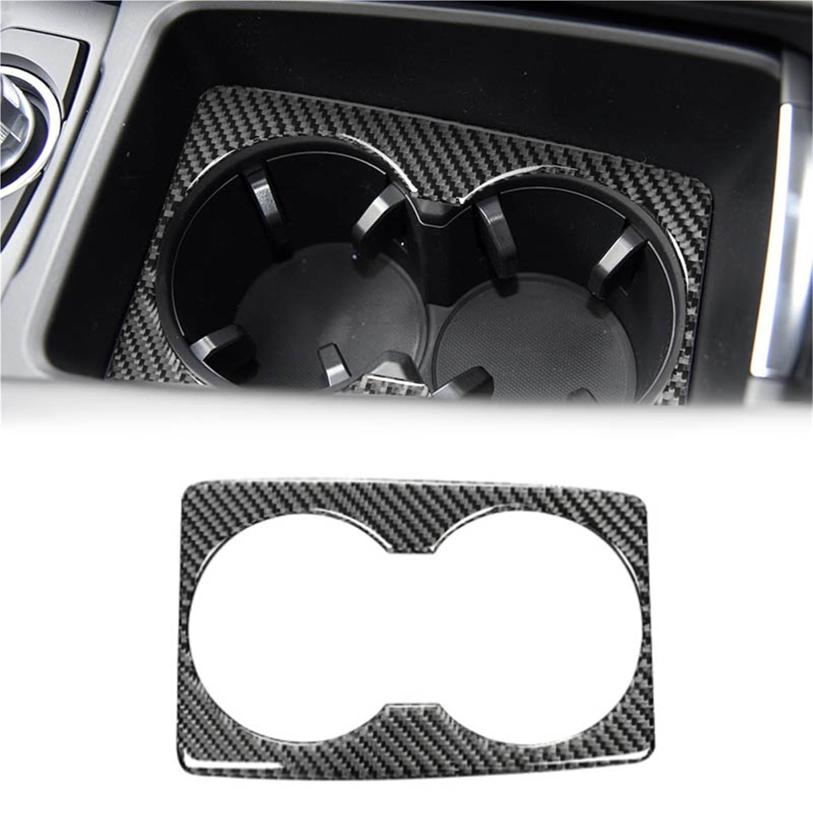 Interior Decoration for Mazda 3 Axela 2014-2019 Car Carbon Fiber Interior Accessories Central Control Water Cup Panel Cover Decorative Sticker