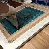 Vista 4 de Worown Enjugador de impresión de pantalla de mango de 6 pulgadas, raspador de tinta de 75 durómetros, raspador de tinta de aluminio para impresión