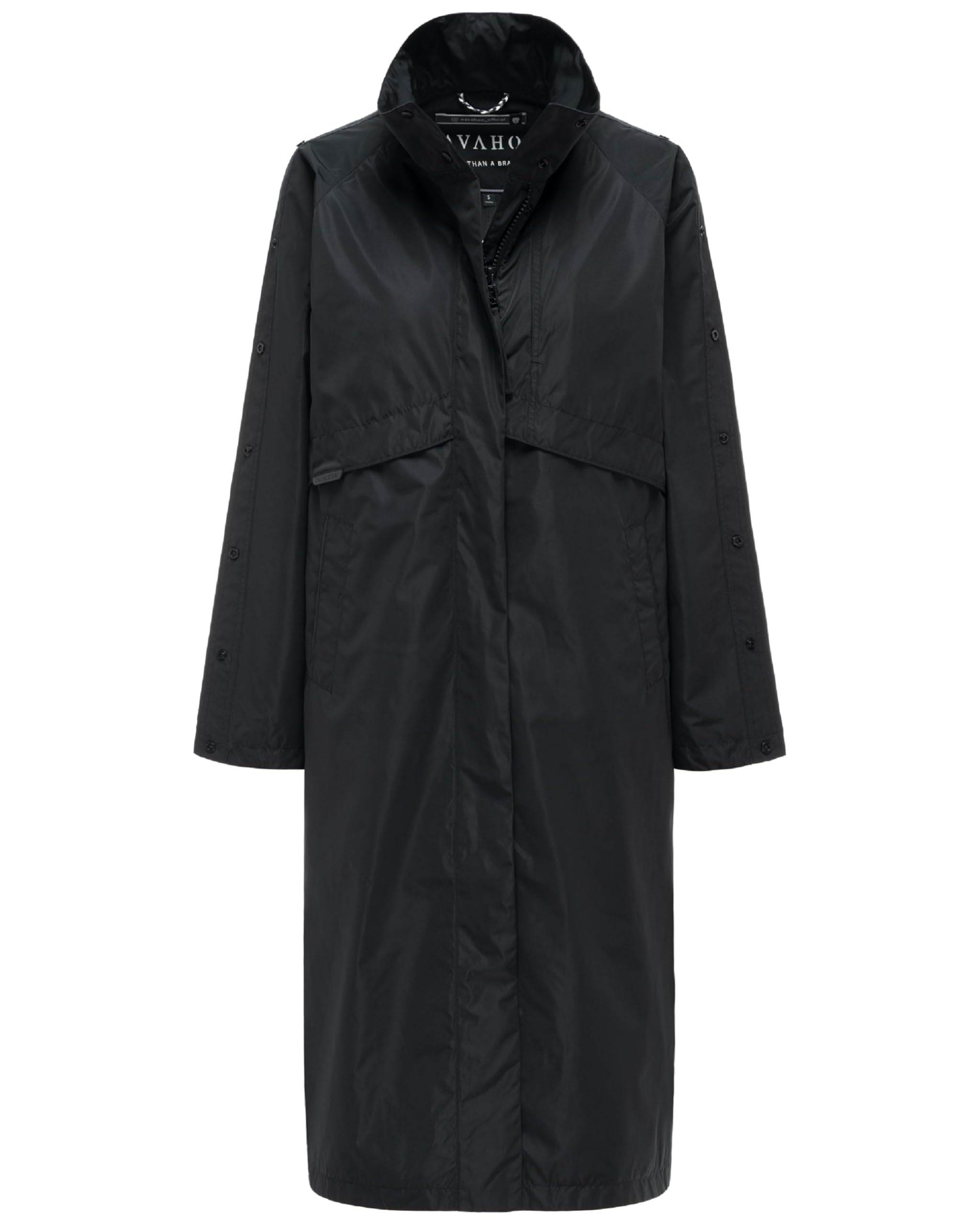 Navahoo Damska parka oversize, długa kurtka przejściowa z podwijanymi rękawami, Zenblüte 14 XS-3XL