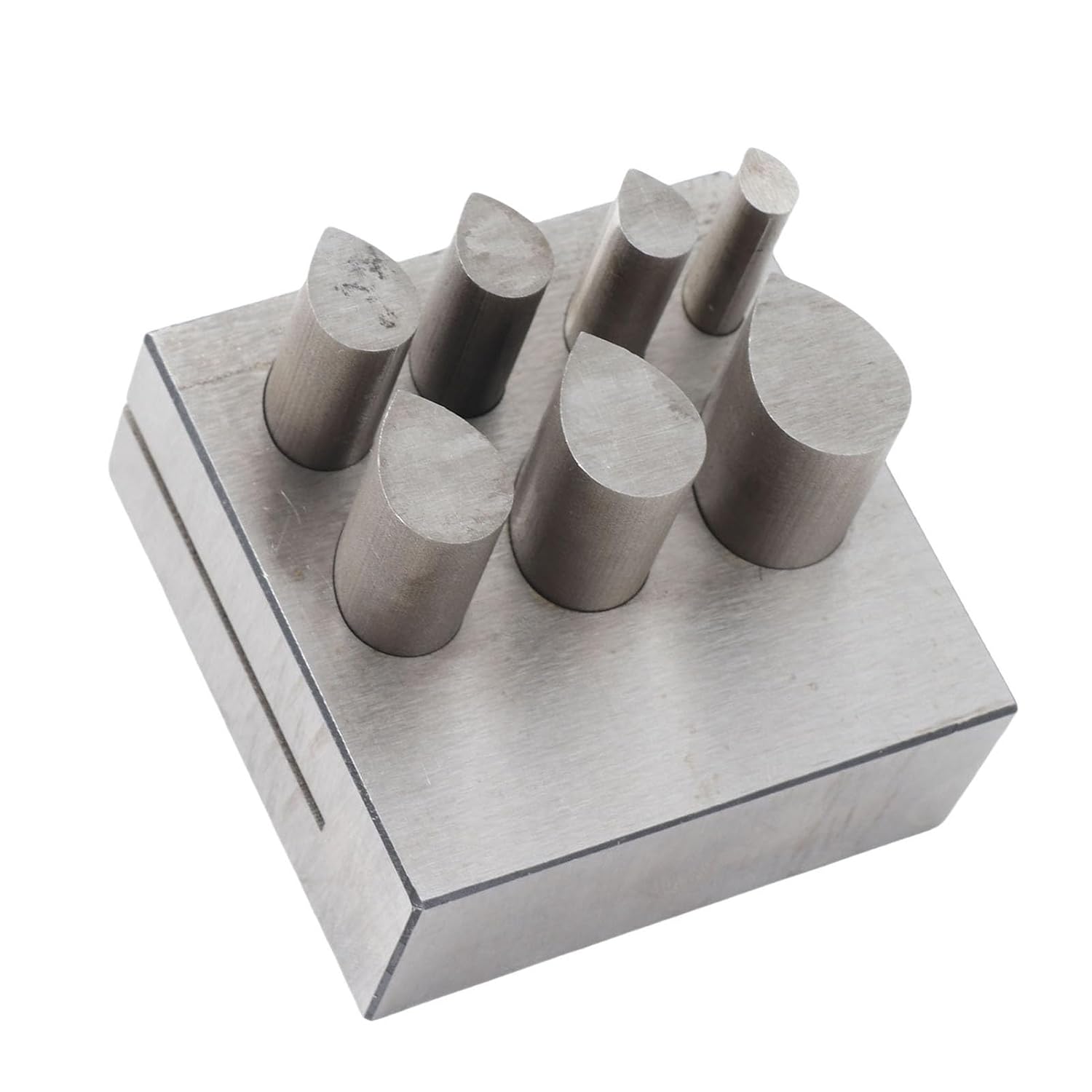 Punch Die Disc Cutter Set, Metal Forming Die Cutting Tools Hole Punch Drop Shaped Different Sizes 45 Steel Jewelry Making Forming Tools for Metal Cutting Forming Charm Punch Tool