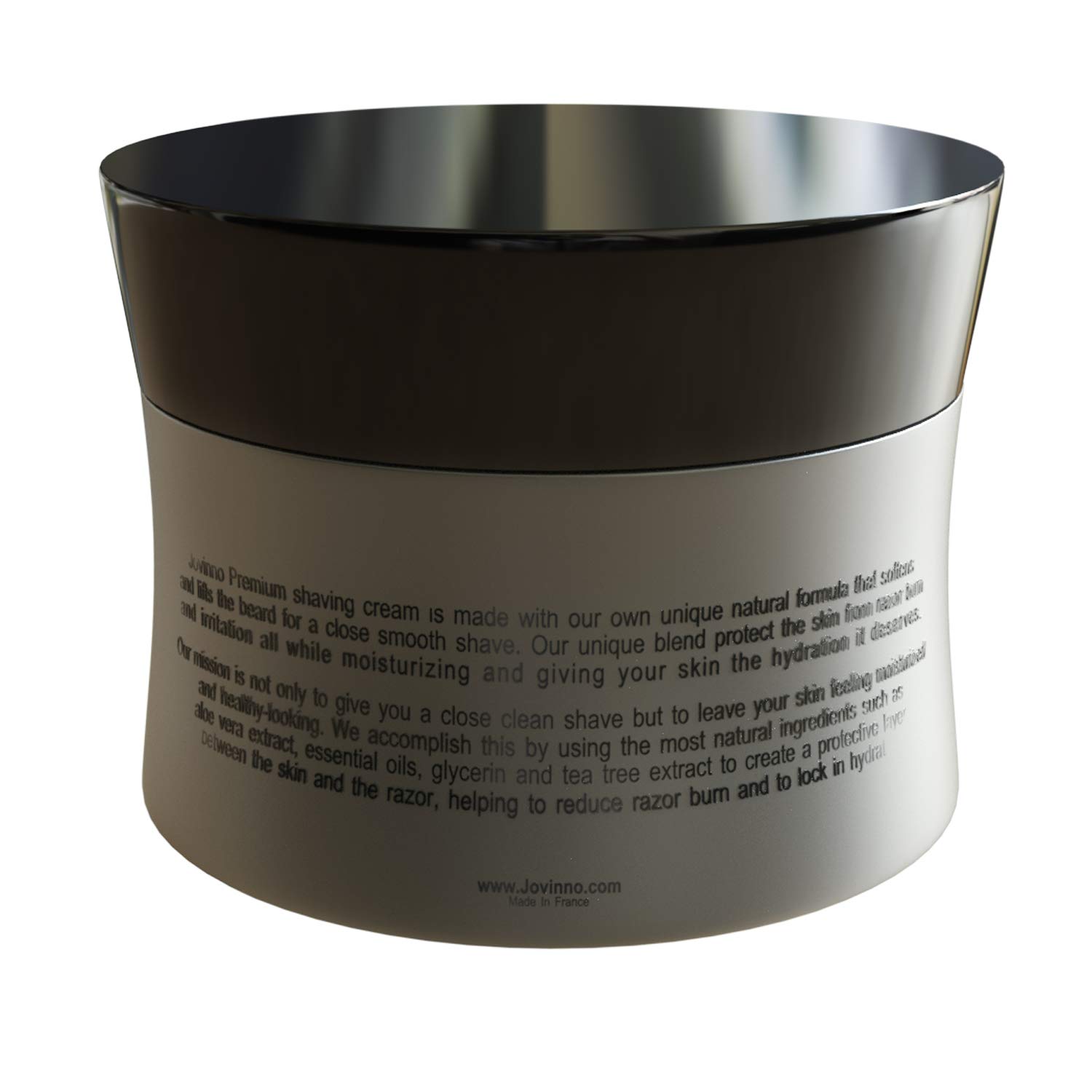 Crema da barba naturale di prima qualità, 140 ml, prodotta in Francia, bianco perla, confezione da 1