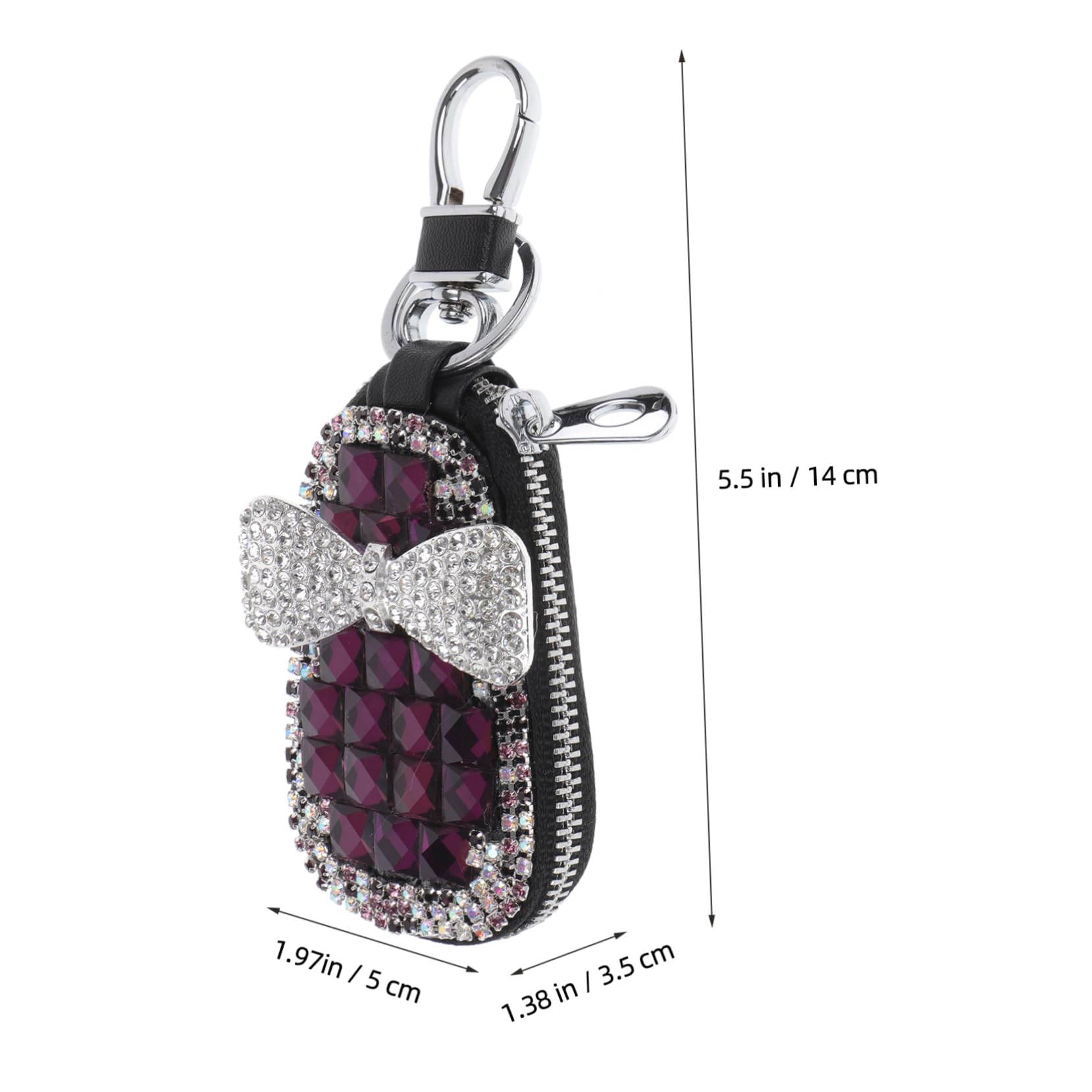 LIFKOME 3pezzi Custodia Per Chiavi Auto Strass Elegante Pouch Protettivo Per Chiavi Con Design Minimalista e Chic Accessorio Fashion Per Auto Adatta Tutti Gli Stili