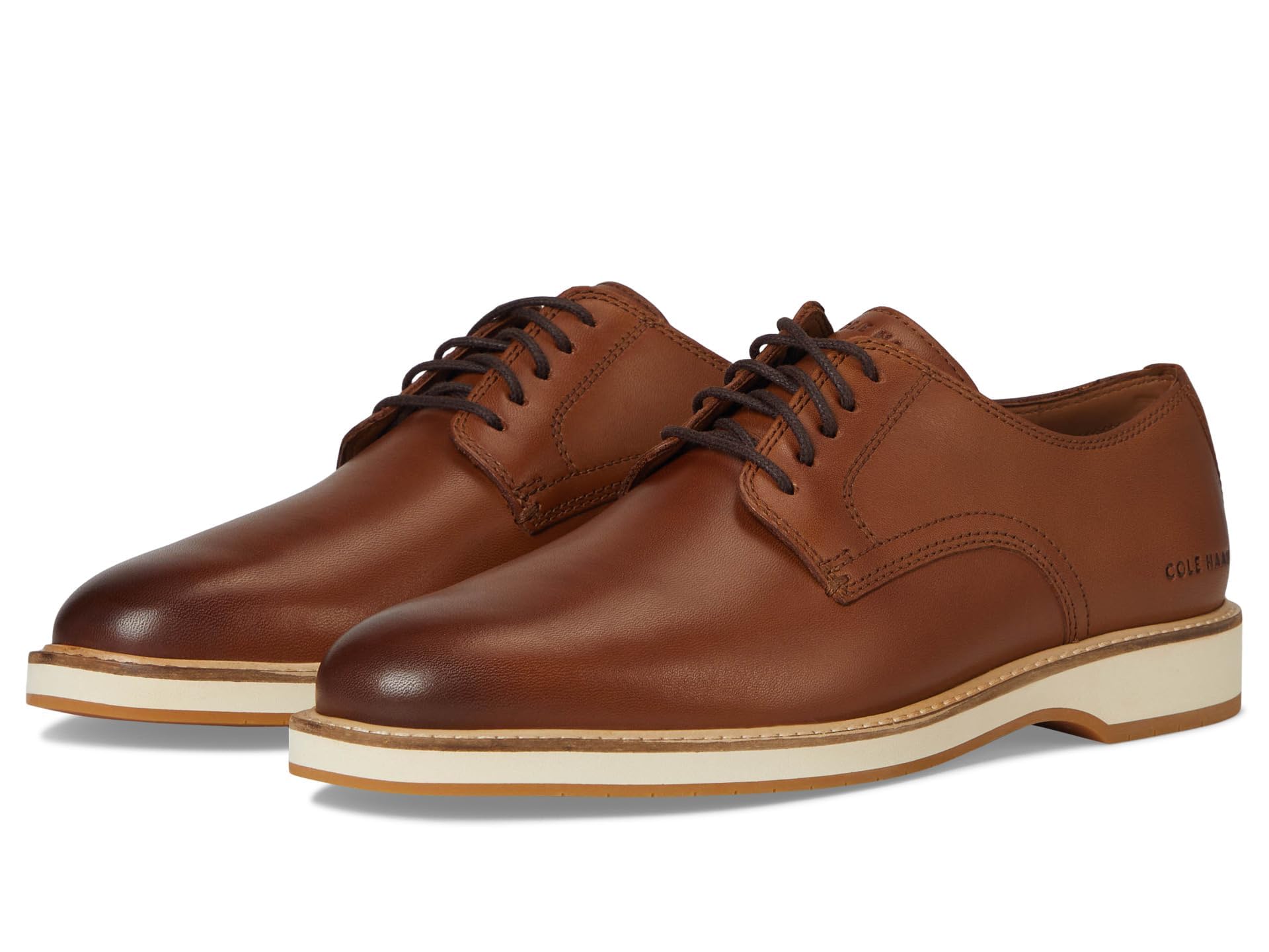 Cole Haan Men's Morse Grand Plain Toe Oxfords, British Tan/Ivory, 7.5 UK
