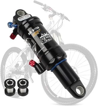 MTB Shock Absorber,Softail Manual Control Lockable Rebound Bicycle Aerial Shock Rear Suspension Shock Absorber