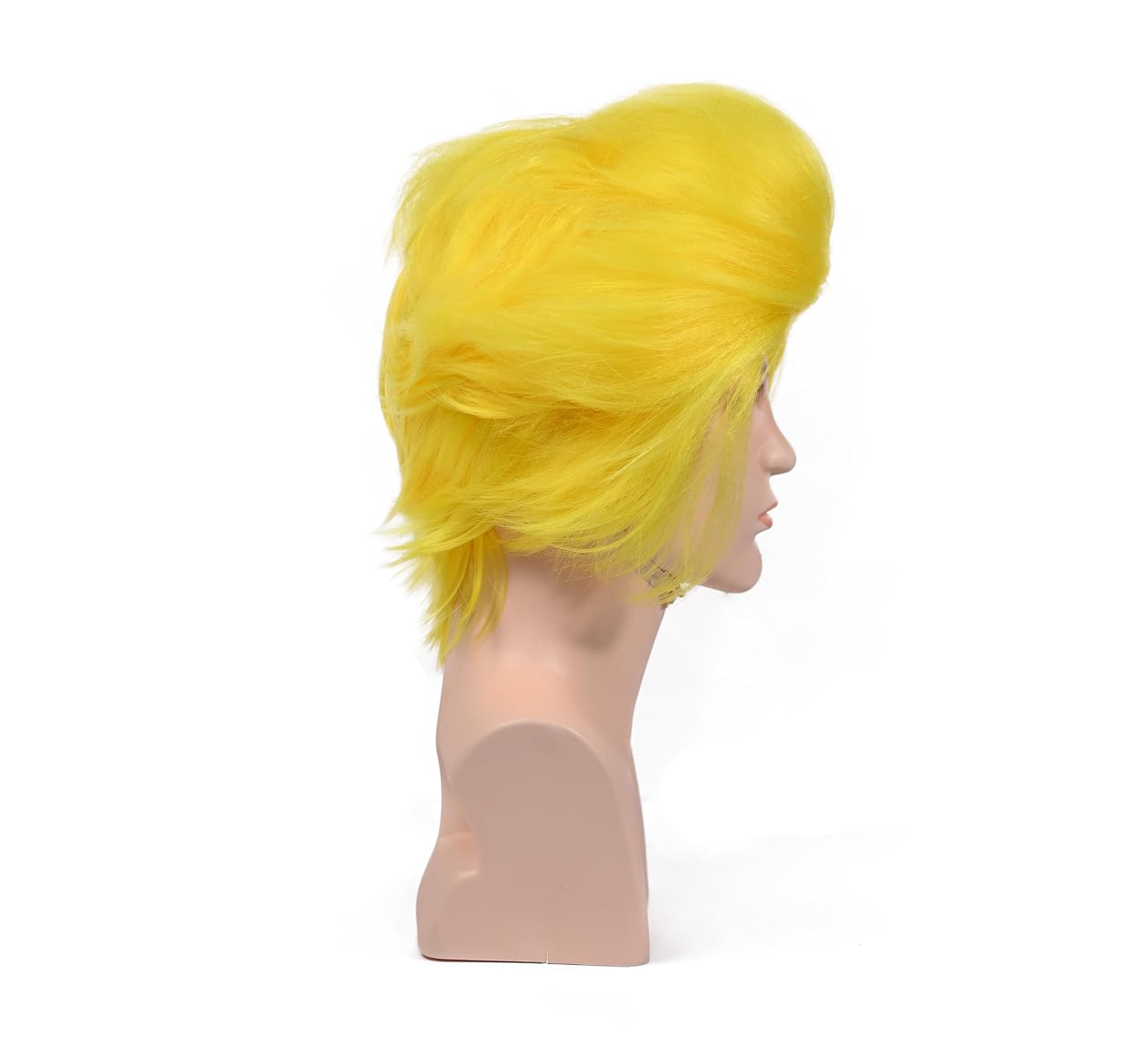 Johnny Cartoon Bravo Wig Yellow Blonde Short Hair Cosplay Party Halloween Anime Costumes Wig Funny Man Wigs