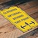 JP's Parcels Clothes Optional Sign- Clothing Optional Poster - Nudist Sign - Clothes Optional Beyond This Point -Metal Sign 12 X 8 in. Clothing Optional Beyond This Point