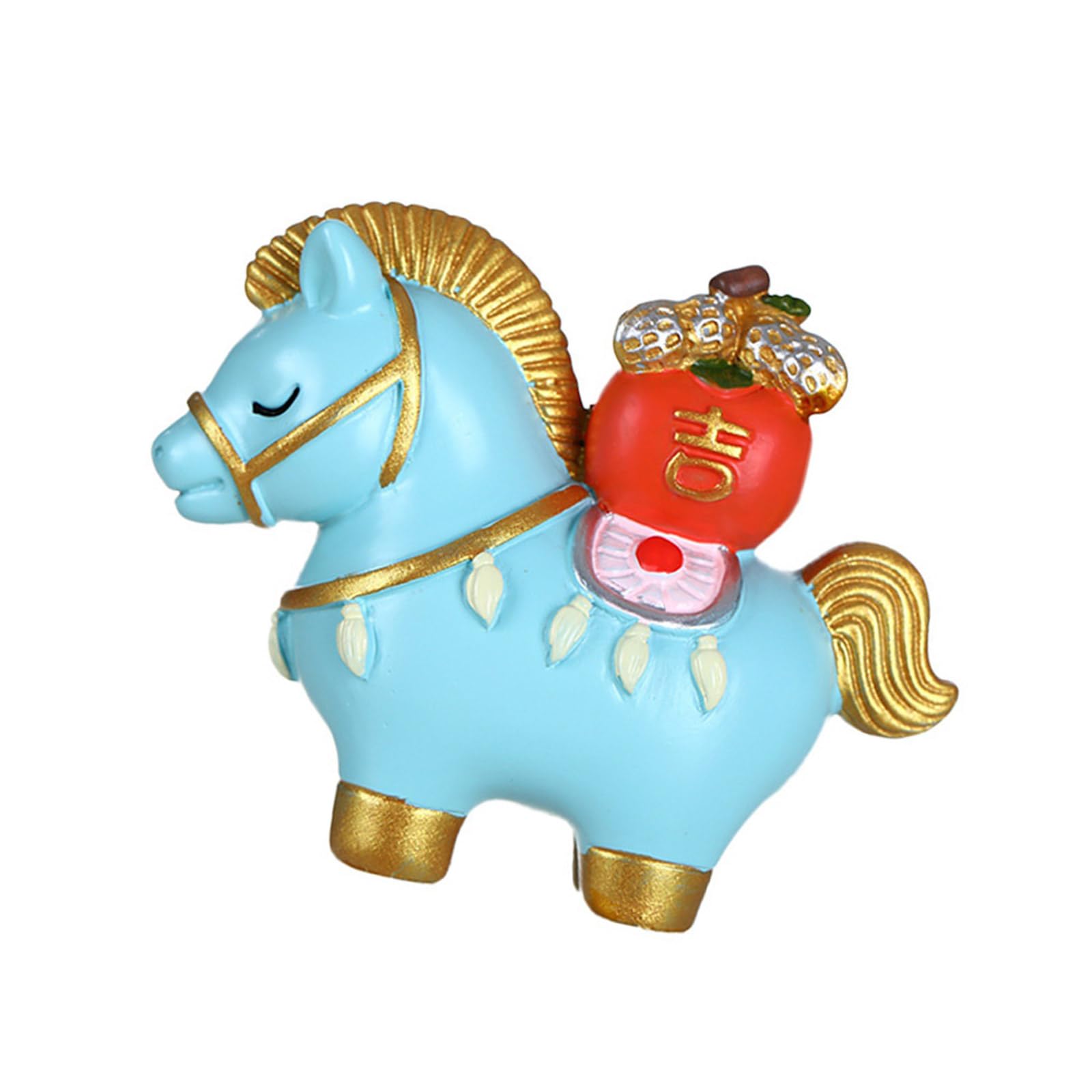 Piceioep Chinese Horse Resin Sculpture Home Ornament Holiday Present Modern Miniature Sculpture Decors