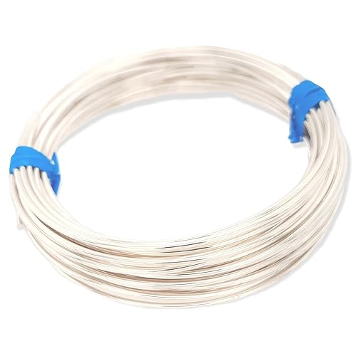 Miniatura 6 de Alambre de plata de ley 925, calibre 20, extremadamente suave, redondo, fabricado en EE. UU., de 50 pies por CRAFT WIRE