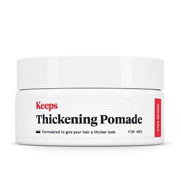 Keeps Thickening Pomade for Men, Travel Size, 3 Oz | Matte Finish, Medium Hold, Biotin Hair Styling for Fuller Thicker Looking Hair, Ethanol & Propylene Glycol Free