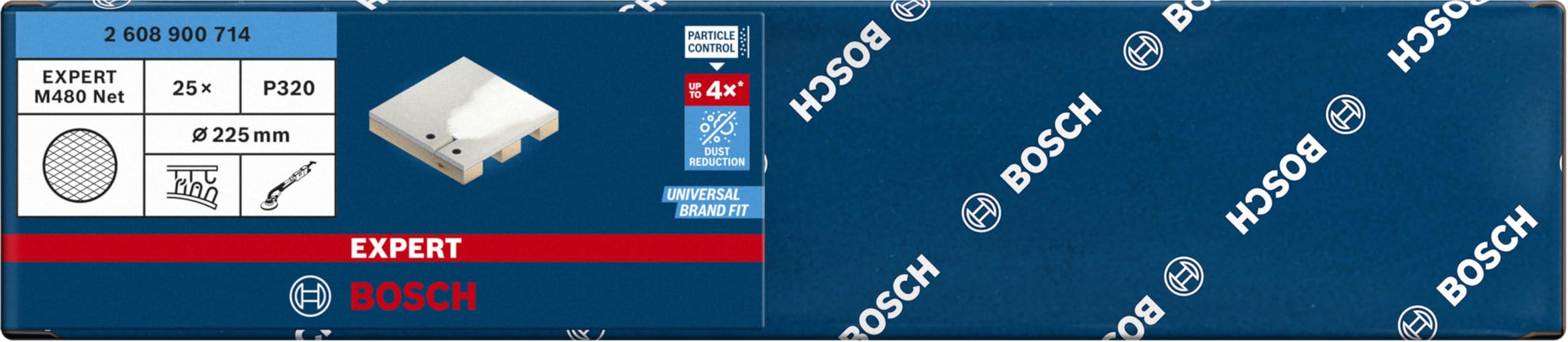 Bosch 25x Abrasivi a rete EXPERT M480 per levigatrici per cartongesso