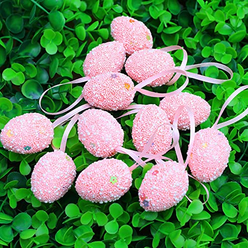 BELUAPI Set mit 48 gesprenkelten Ostereiern, Schaumstoffeiern, zum Aufhängen, dekorative Ostereier, Ornamente für Osterbaumschmuck, Korbfüller Cover