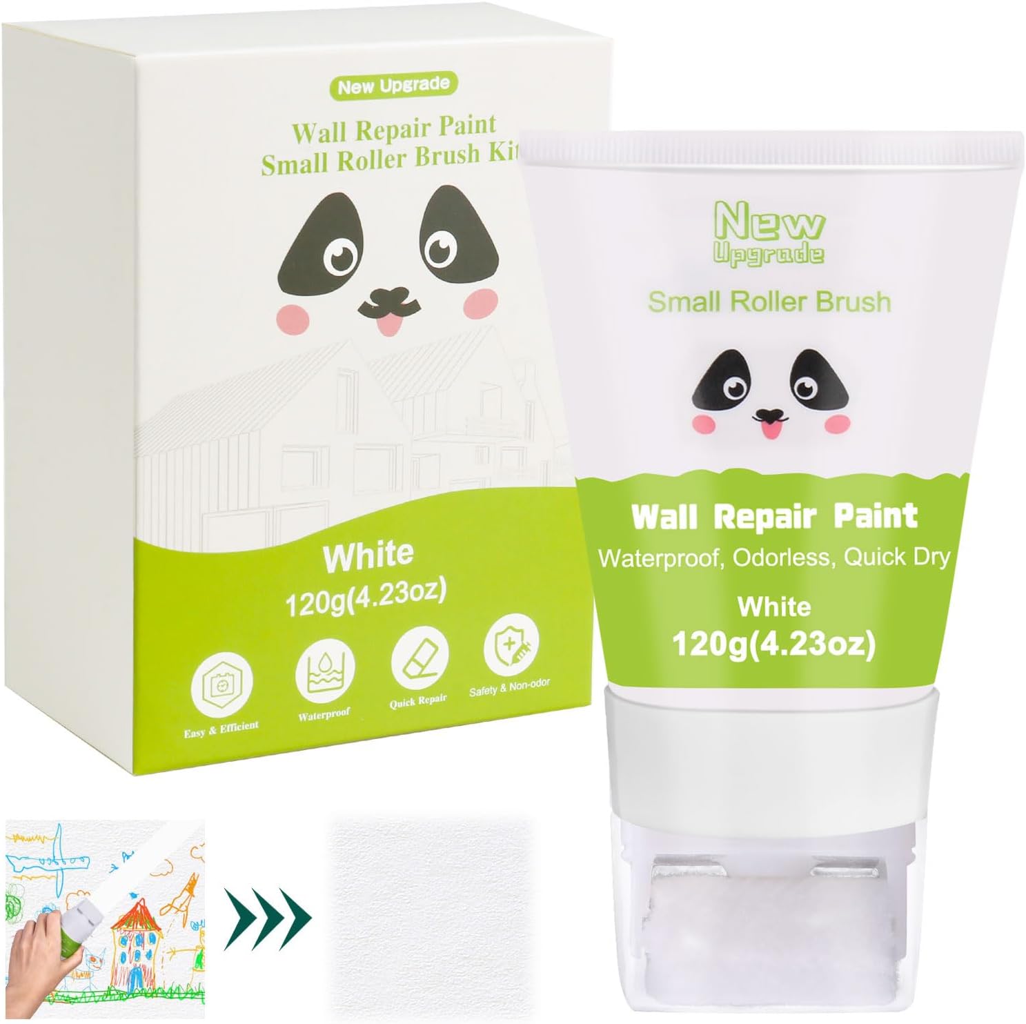 White Paint, White Paint for Wall Touch up Paint for Walls, Water Based ...