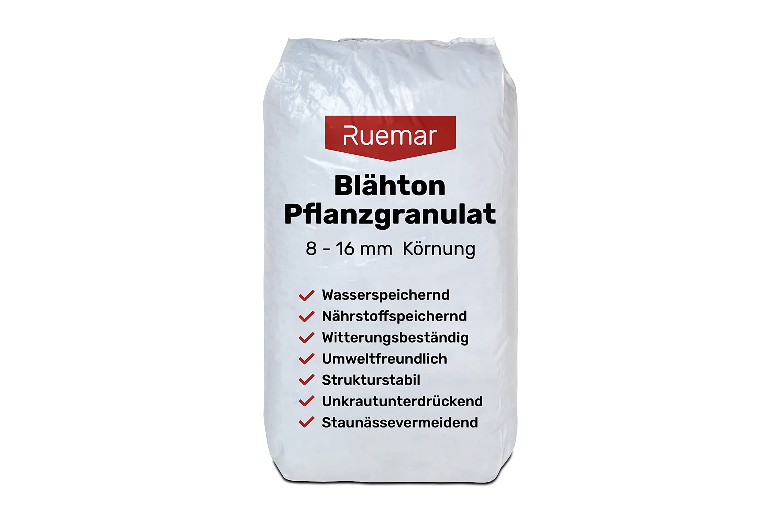Blähton für Pflanzen Tongranulat 4-16 mm Körnung 50l Beutel Hydrokultursubstrat für Pflanzkästen Kübel Pflanztöpfe Drainagematerial Blähton 50l Sack