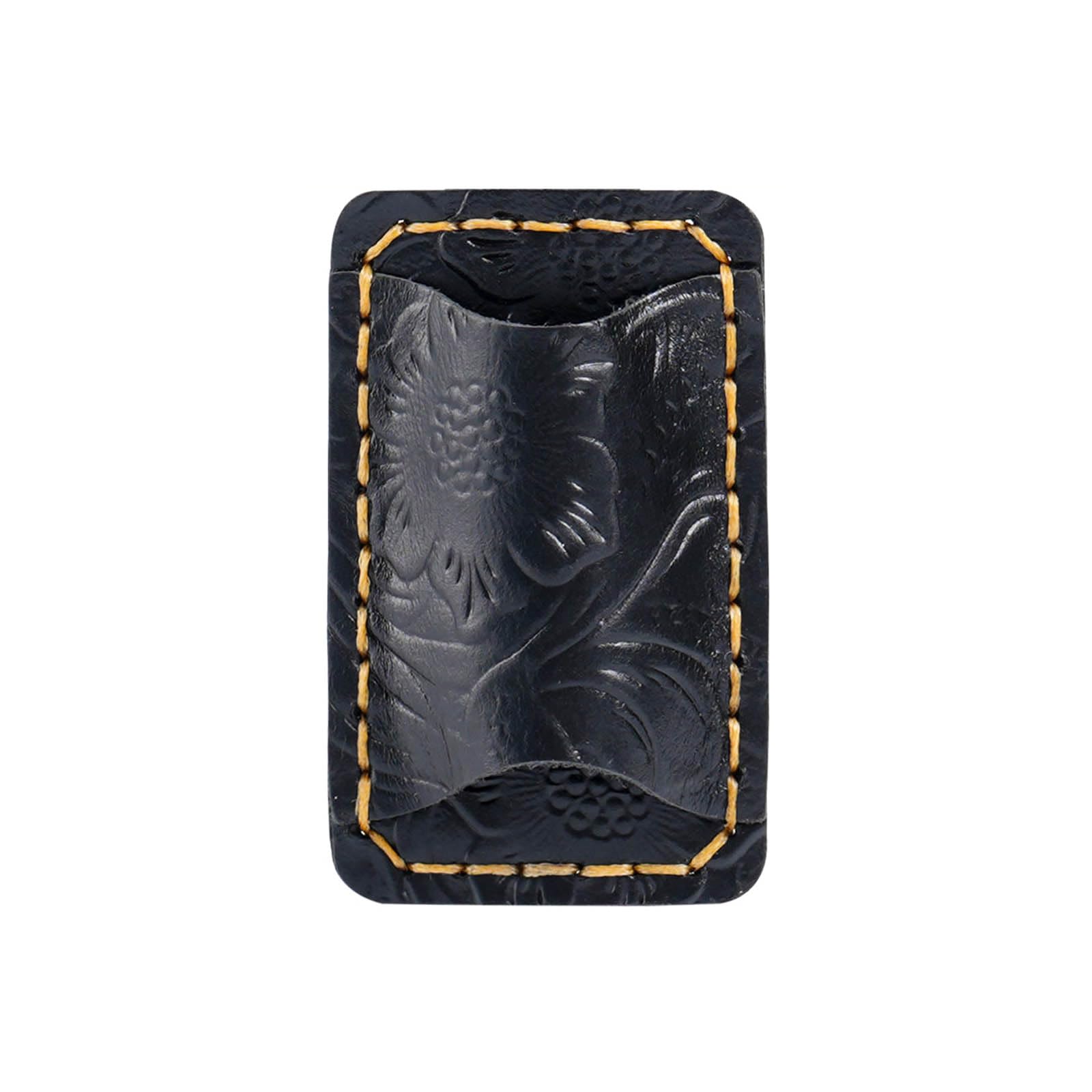 Hsioluted Pen Holder with Clip Notebook Pen Holder Single Hole Clip for Journal Planner Folder Clipboard Leather