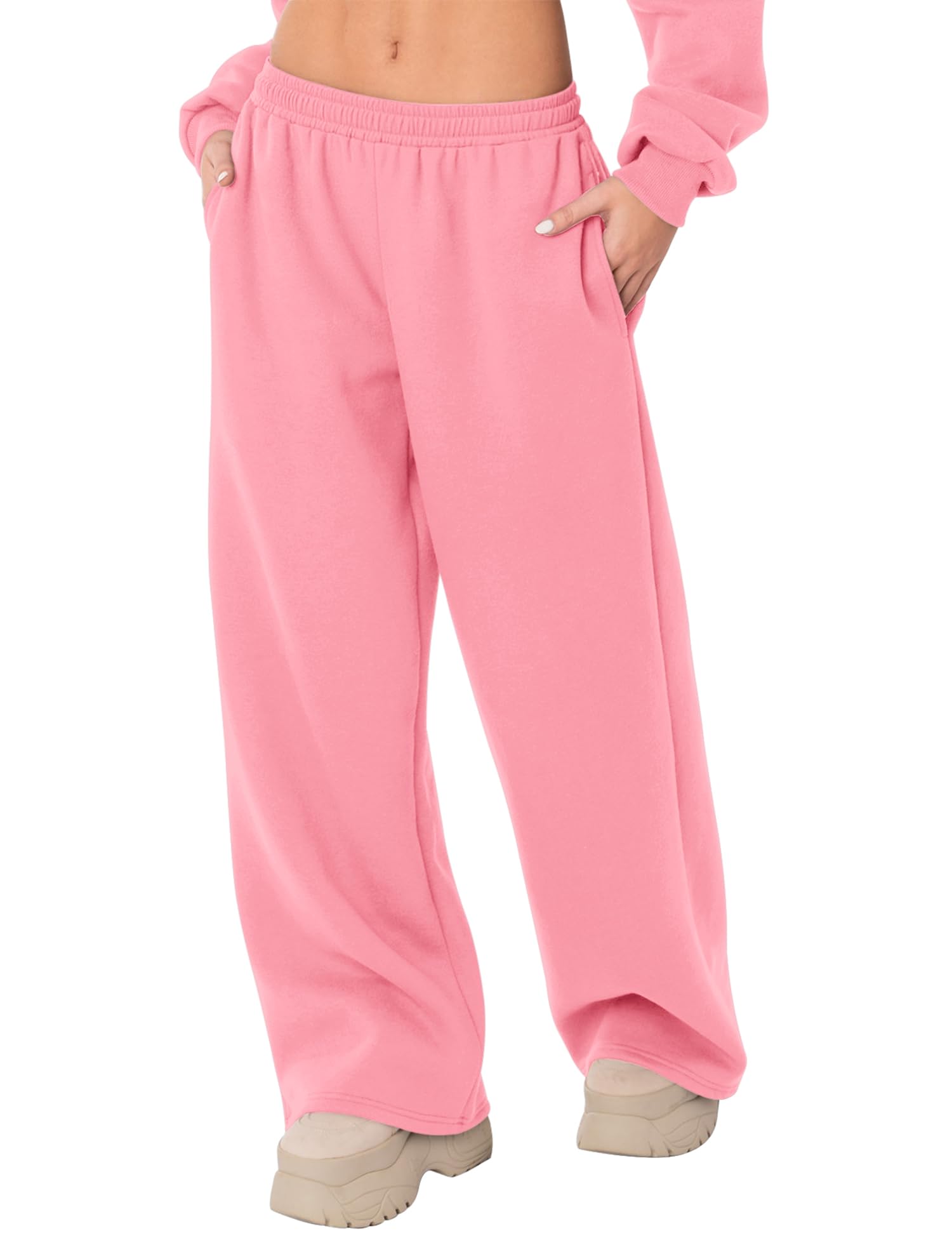 Wide Leg Sweatpants Women Fleece Sweat Pants Fall Winter Clothes 2026