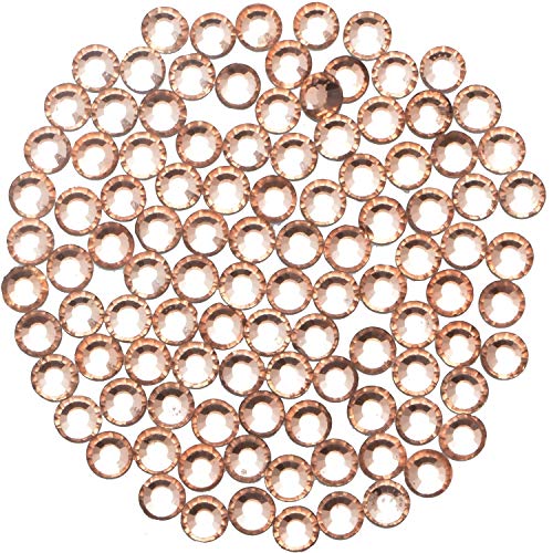 Image of 3000 Pieces Hot Fix Glass Flatback Rhinestones HotFix Round Crystal Gems (Light Champagne, SS10)