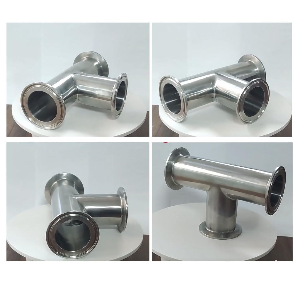 Trójnikowe złącze trójnikowe ze stali nierdzewnej 304 – złącze rurowe z potrójnym zaciskiem (19–108 mm średnicy zewnętrznej) – 1 szt.(45mmxFerrule64)