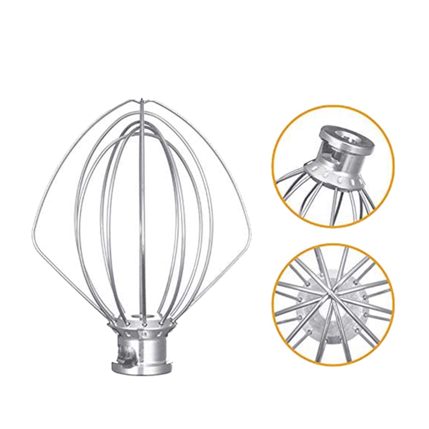Paquet de 4 Accessoires de Mélangeur de Fouet en d'acier Inoxydable pour K45Ww Ballon de Gâteau de Farine Fouet Agitateur de Crème Aux Oeufs
