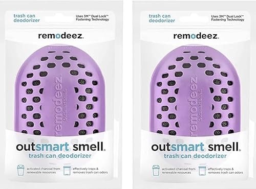 remodeez Desodorizante y eliminador de olores para botes de basura, hecho de carbón natural renovable de cáscara de coco, ambientadores naturales,