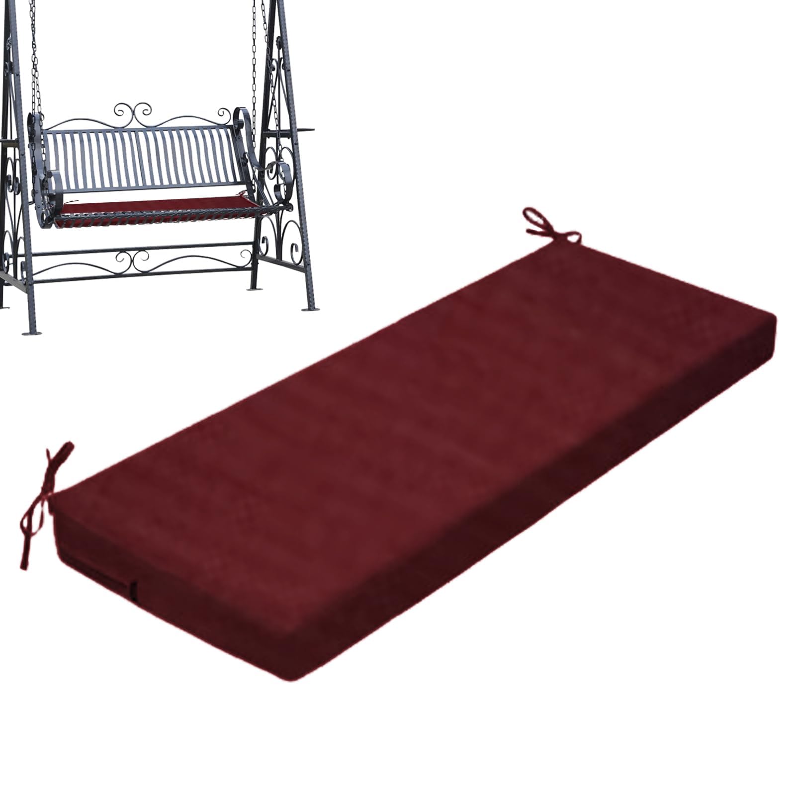 (solo cuscino per seduta) Cuscino impermeabile per dondolo da patio, resistente allo sbiadimento, antiscivolo, morbido cuscino di ricambio per panca, divano, veranda, comfort esterno