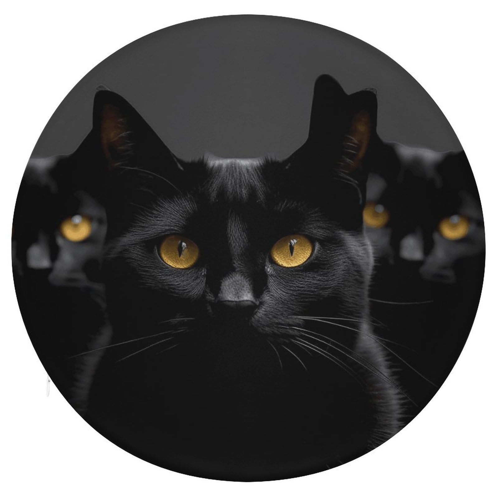 Wsoihfec Style Black Cats Eyes Seat Cushion Round Chair Pad