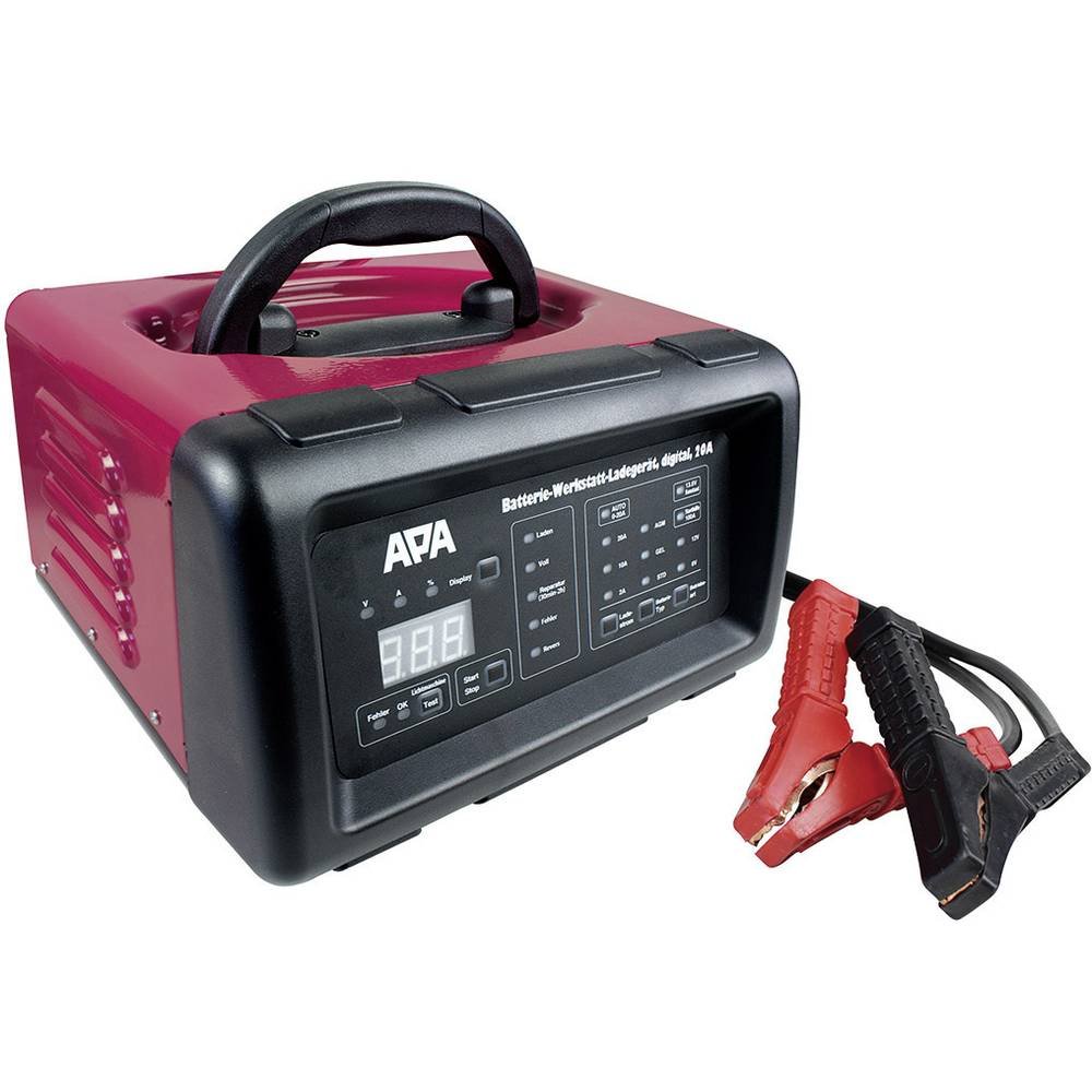 APA 16623 - Caricatore da officina, 12 V, 6 V, 20 A