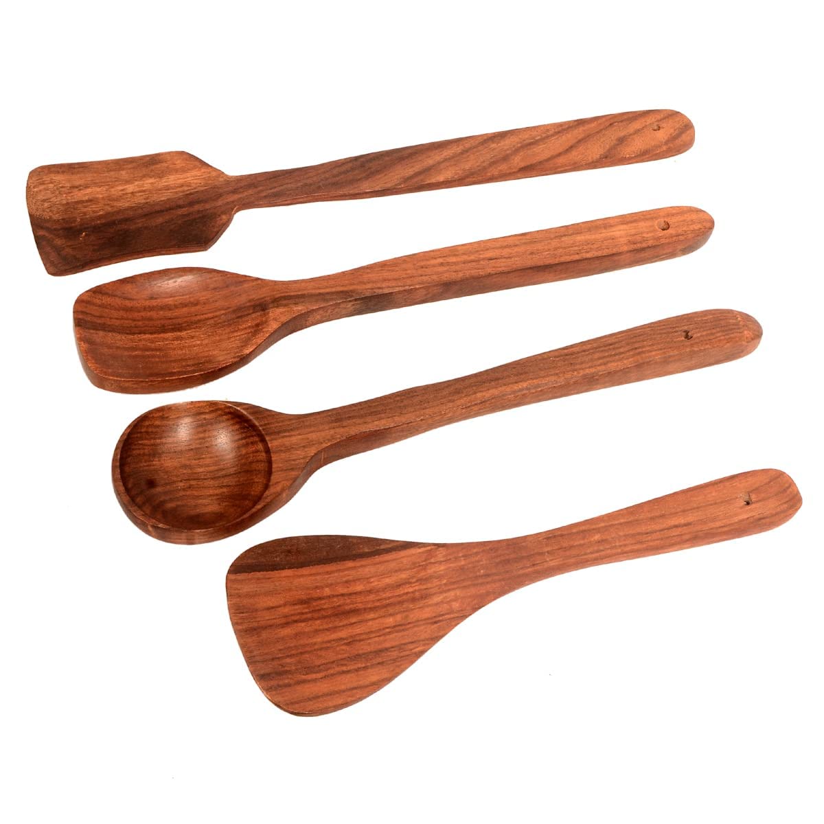 Buy Woodsworth Wooden Spatulas/ Ladles/ Spoon/ Karchi for NonStick Cooking /ServingSet of 4