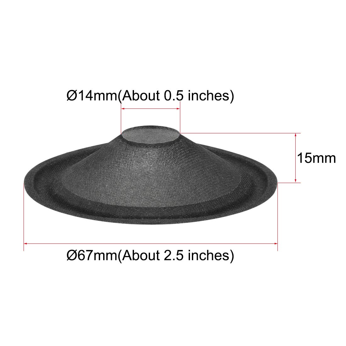 Cono De Altavoz De Papel 10 Pulgadas | Bobina 1.4″ Y Envolvente De Tela | Para Subwoofer Y Reparación De Bafles