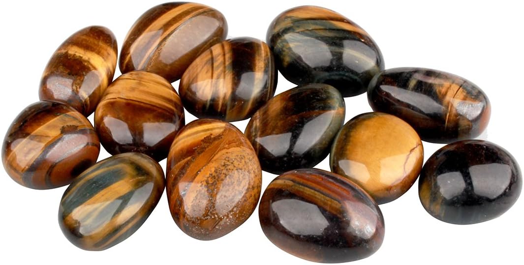 1lb Tumbled Pink Rose Quartz Stone Large 1"+ Polished Crystal Healing (Tiger's Eye Stone(0.7"-1"))