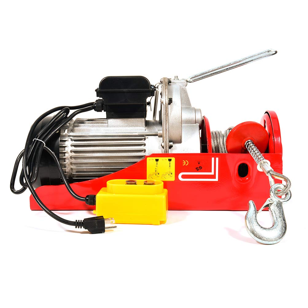 Best Review AUTOMUTO Overhead Electric Hoist Crane Lift Garage Winch with Remote Control (1980 LBS)