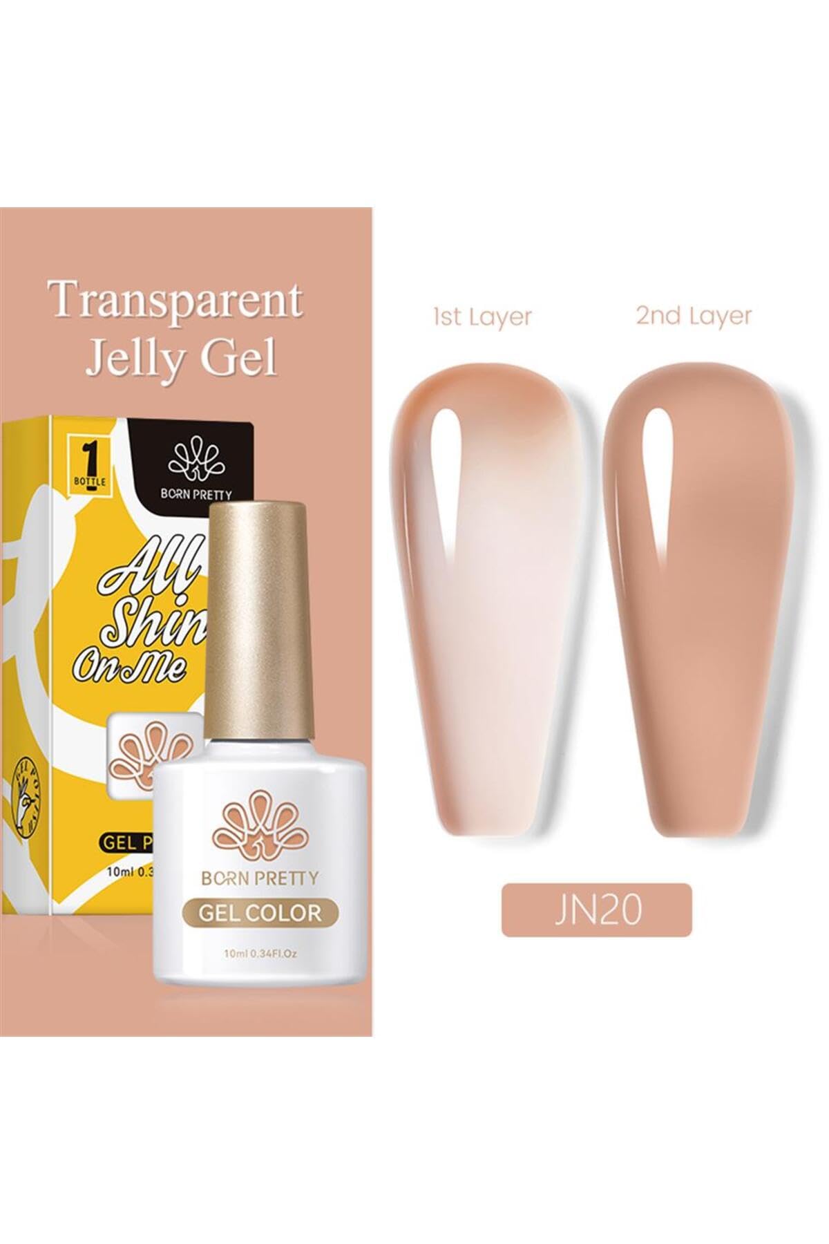 Born Pretty 10Ml Jelly Nude Seri Kalıcı Oje Jn20 (56347) 3790