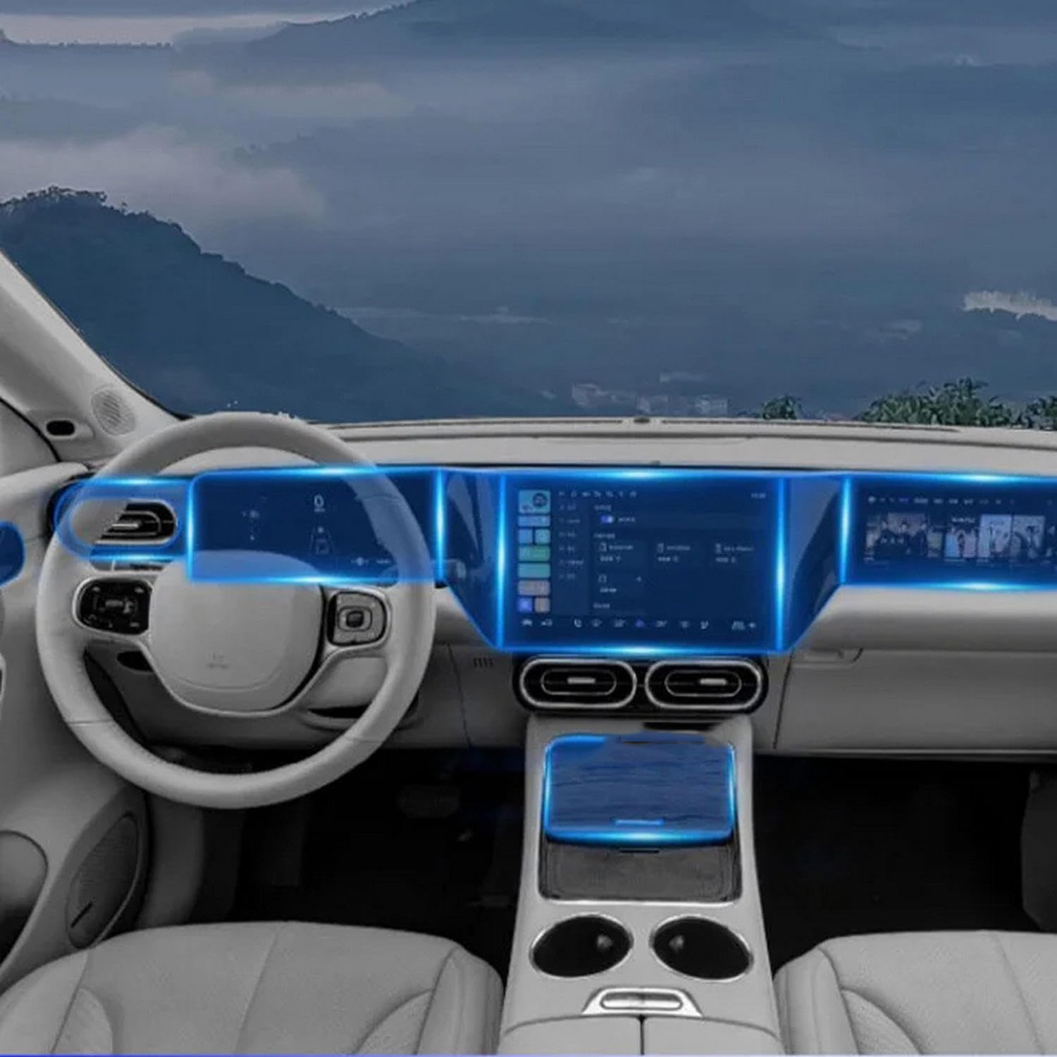 Protection haut de gamme en TPU transparent pour console centrale Leapmotor C11