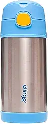 Clingo Garrafa Térmica Infantil Parede Dupla Inox Antivazamento 310 ml Livre de BPA Azul