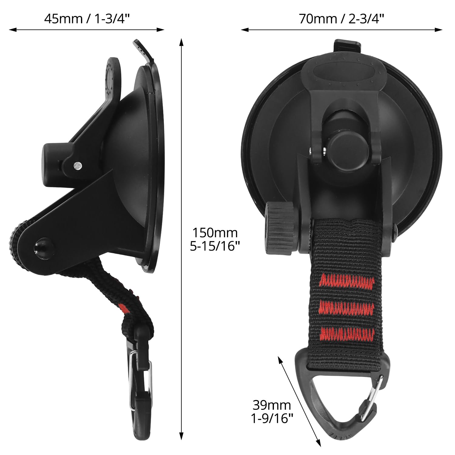 QWORK® 4 szt. przyssawek, wielofunkcyjne przyssawki kempingowe, do domu, na zewnątrz, do samochodu, vana, markizy do samochodów ciężarowych