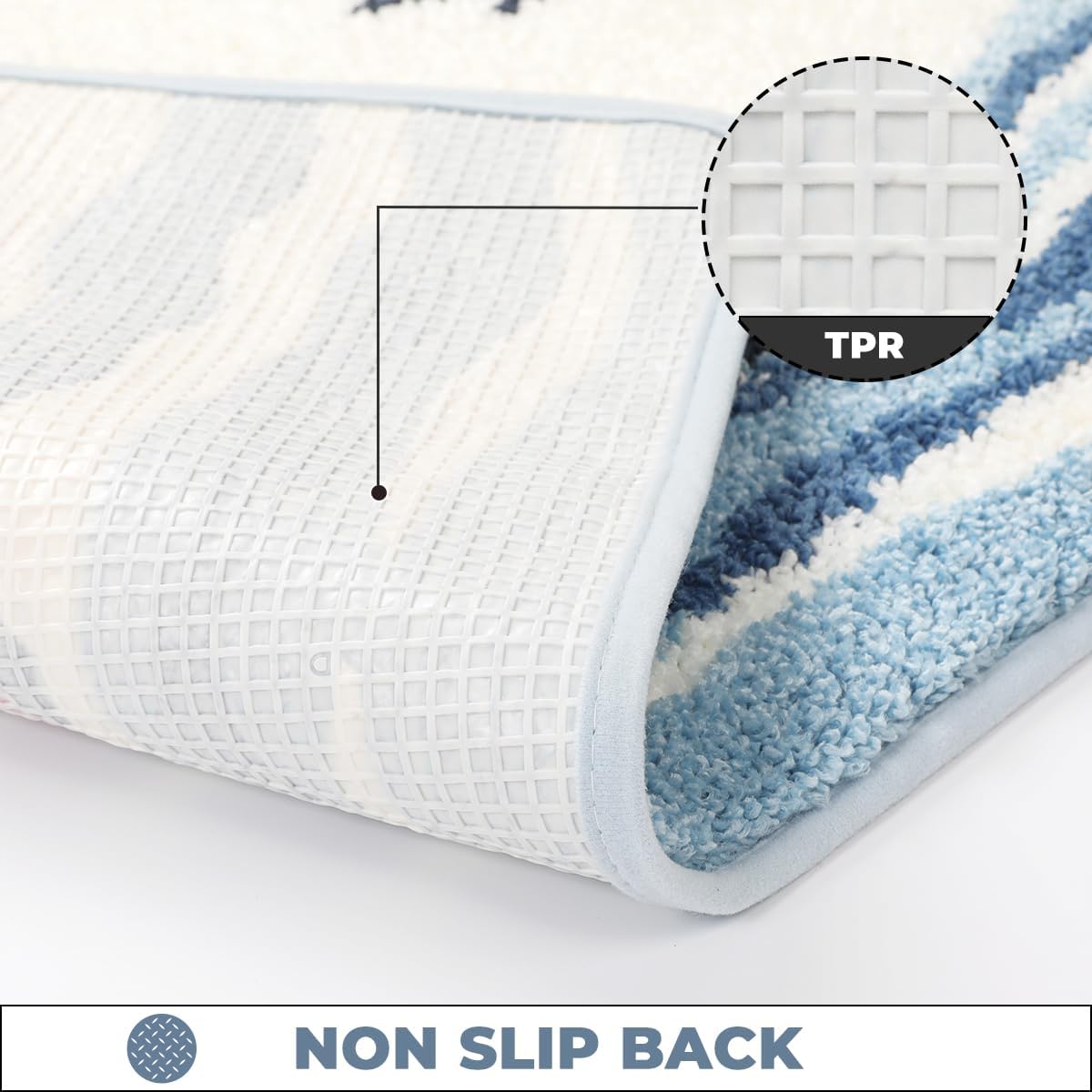 Sailing Vessel Bathroom Rug Cute Modern Bath Mat Super Absorbent and Non Slip Carpet Machine Washable Shaggy Bath Tub Rug for Sink, Bedroom and Living Room (White, 31"x20")