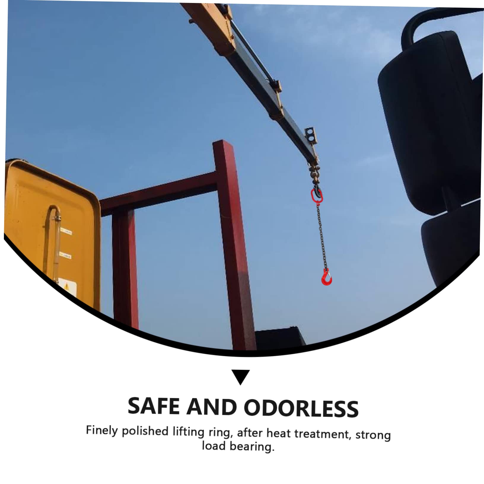 ULTECHNOVO Lifting Sling 4 Leg Lifting Chain Hoist Bike Chain Tool Chain Sling with Hook Single Leg with Grab Chain Sling Single Leg Chain Adjustable Lifting Shackle Manganese Steel