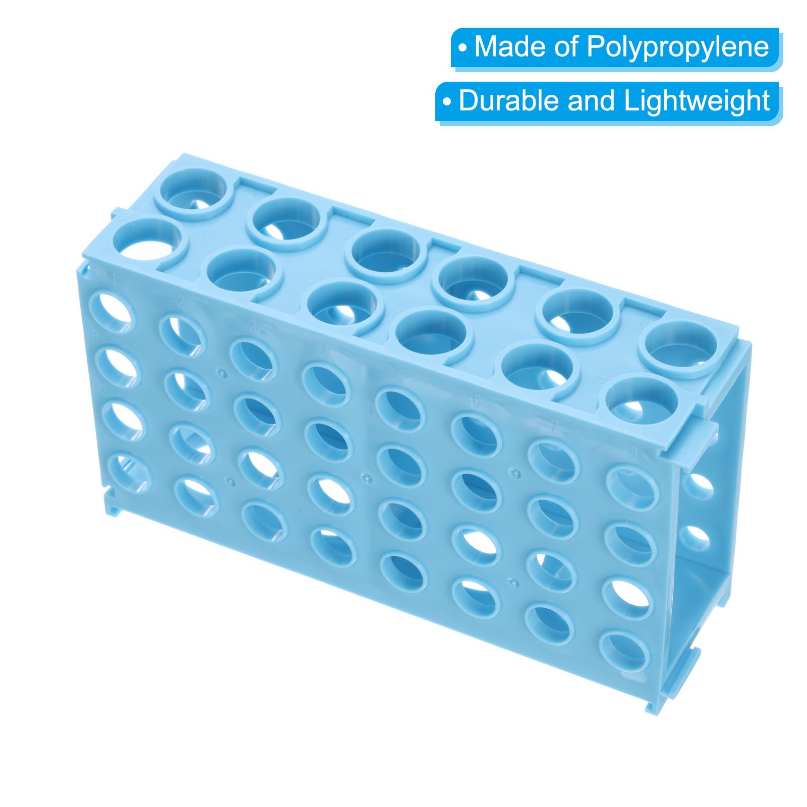 PATIKIL Portoir À Tubes 80 Puits, 1 Set Portoir À Fioles Quatre Panneaux Support Pour Tubes De Centrifugeuse Pour Microtubes 0.5/1.5/2/10/15/50ml, Jaune, Orange, Bleu