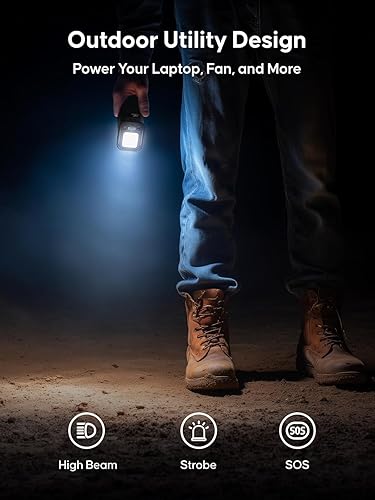 Miniatura 2 de Estación de energía portátil de 99.99 Wh para camping, batería de litio, generador solar, banco de energía grande con salida de CA de 70 W para