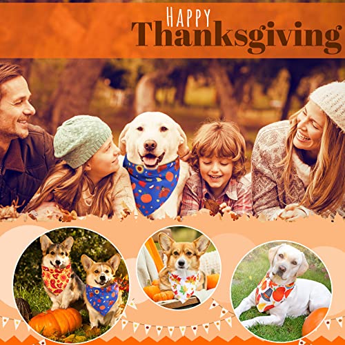 Oudain 40 Pieces Fall Dog Bandanas Bulk Halloween Thanksgiving Dog Bandanas Pumpkin Turkey Triangle Bibs Soft Adjustable Pet Scarf Neckerchief Holiday Bandanas For Small Medium Large Dog Girl Boy thumb #6