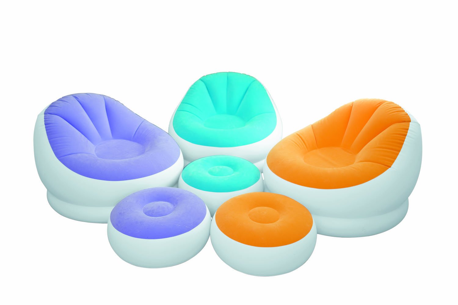 Intex 68572 Set Lounge Poltroncina Relax e Ottoman Plastica Colori Assortiti