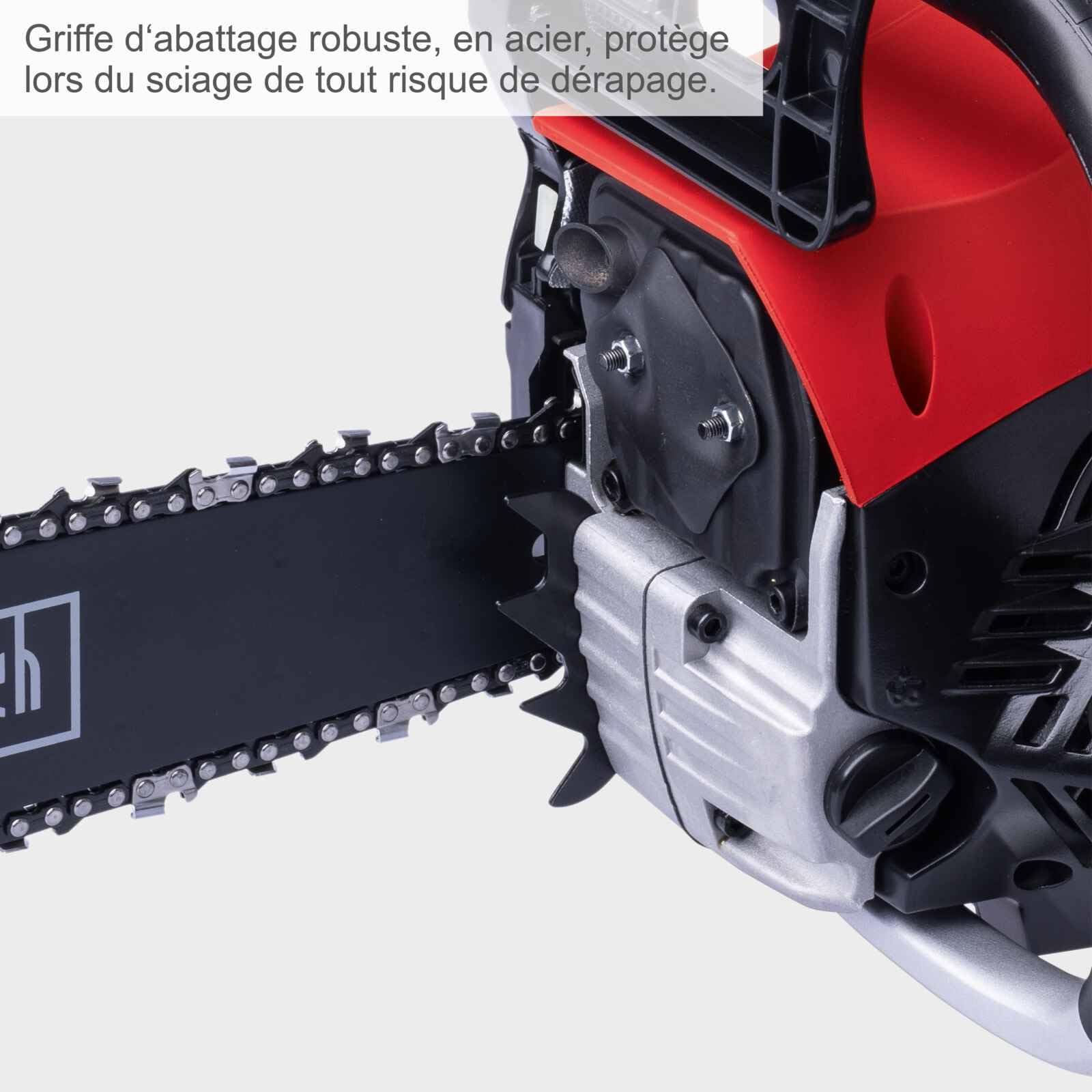 Scheppach PCS53 Tronçonneuse à essence avec diamètre de coupe de 47 cm | Moteur à essence 2 temps 2,7 CV | Longueur de lame 51 cm | Cylindrée 53 cm³ | Lubrification automatique de la chaîne et frein