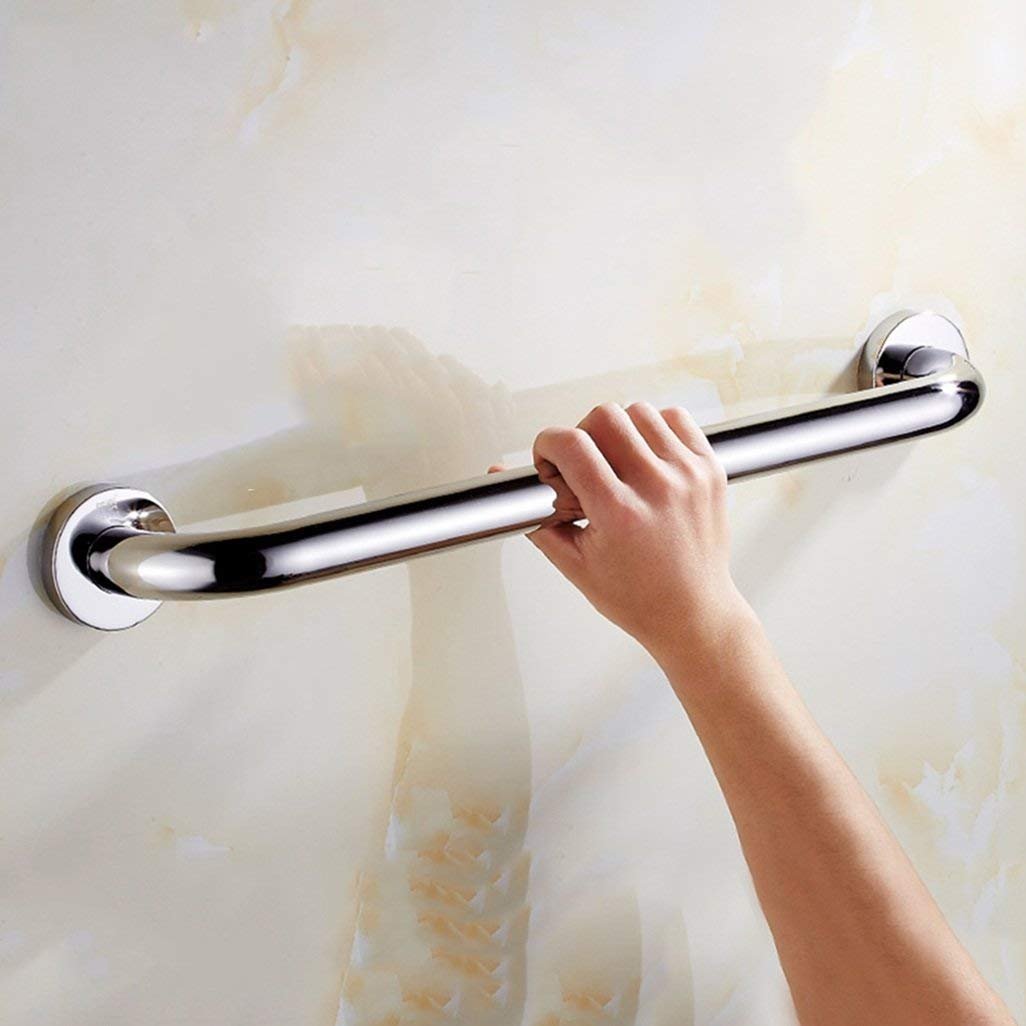Barra di Sostegno in Acciaio Inox 304, Montaggio a Parete, Finitura Lucida, Antiscivolo, Supporto di Sicurezza per Anziani/disabili, Maniglia di Supporto per WC/Doccia, Bagno (3 Mi