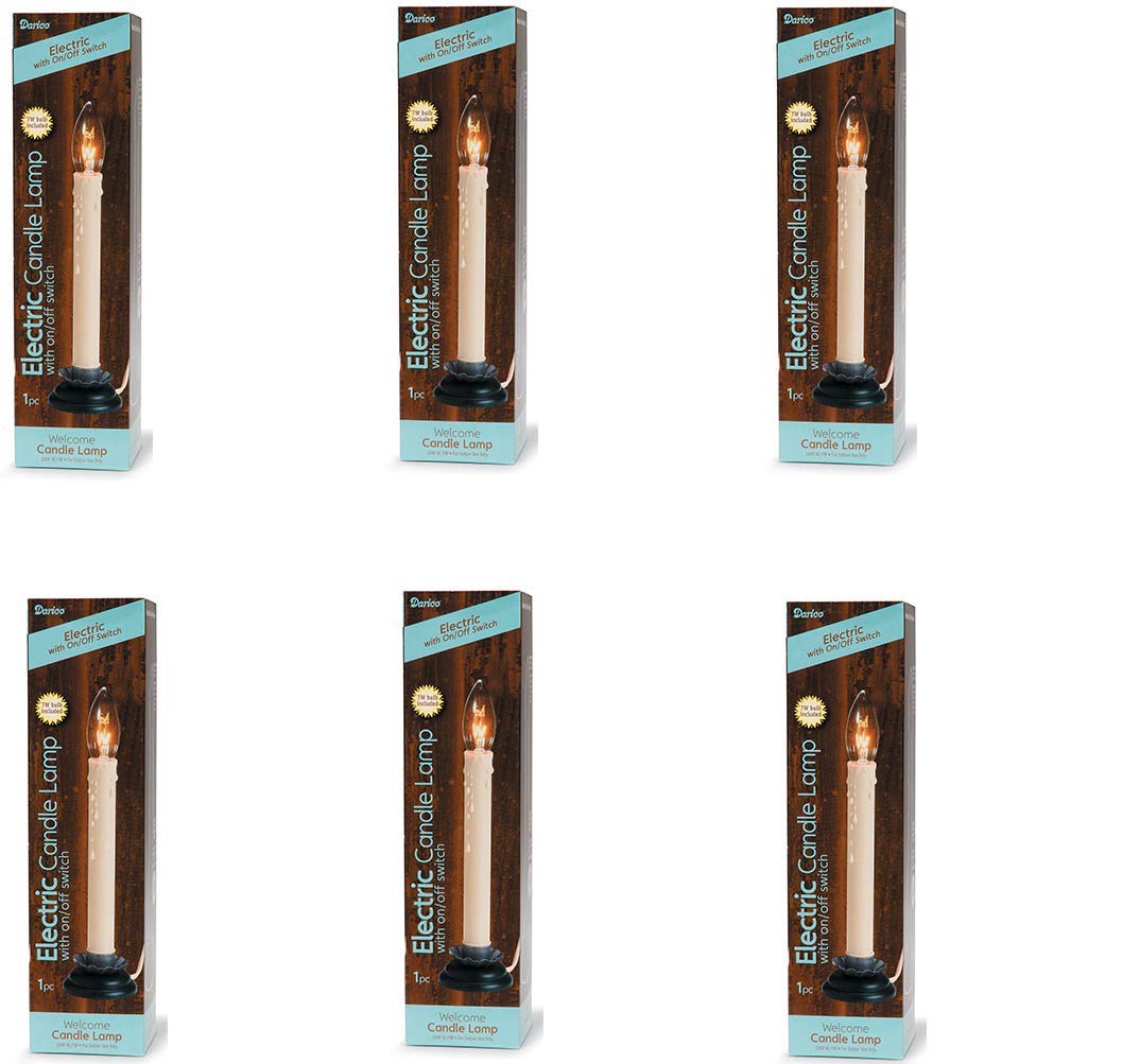 COUNTRY CANDLELAMP 7.5IN W.REG BULB ON OFF SWITCH BOX