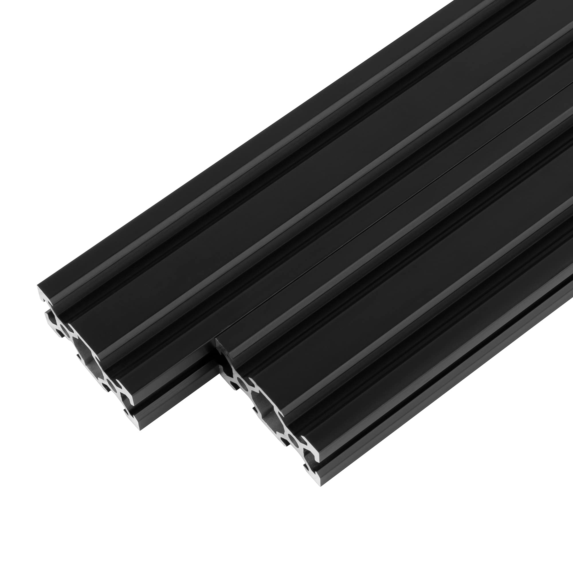 Lot de 2 rails linéaires anodisés 700 mm 2040 V - Norme européenne - 20 x 40 mm - Profilé en aluminium pour imprimante 3D DIY CNC - 700 mm
